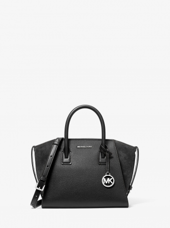 Сумка Michael Kors Avril Large Leather and Suede Satchel